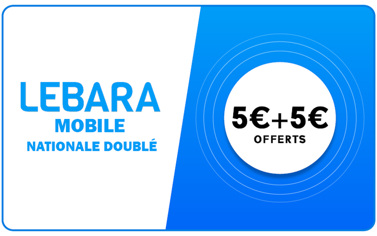 Lebara Nationale 5 € = 10 €