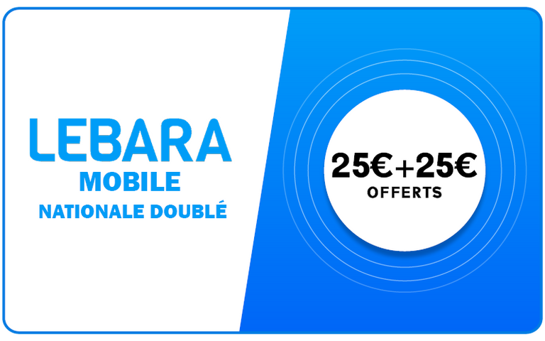 Lebara Nationale 25 € = 50 €