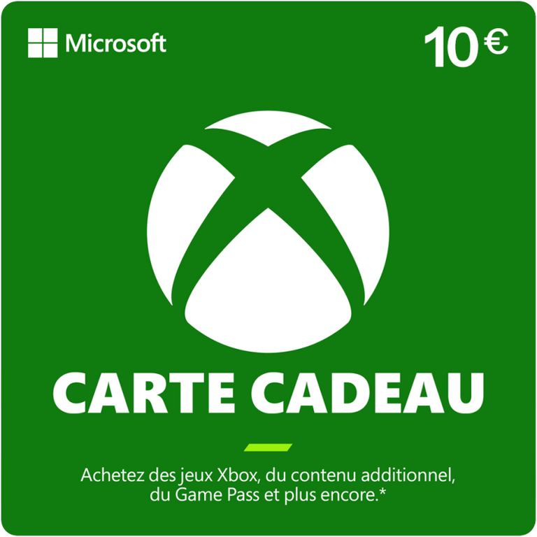Carte Xbox 10 €