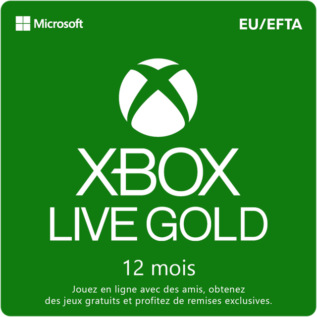Xbox Live Gold 12 mois