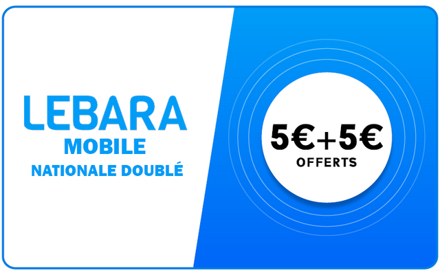 Lebara Nationale 5 € = 10 €