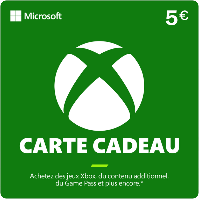 Carte Xbox 5 €