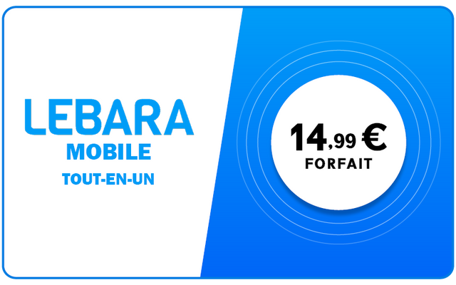 Lebara Tout en Un 14,99 €