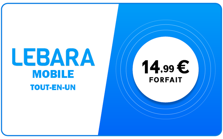 Lebara Tout en Un 14,99 €