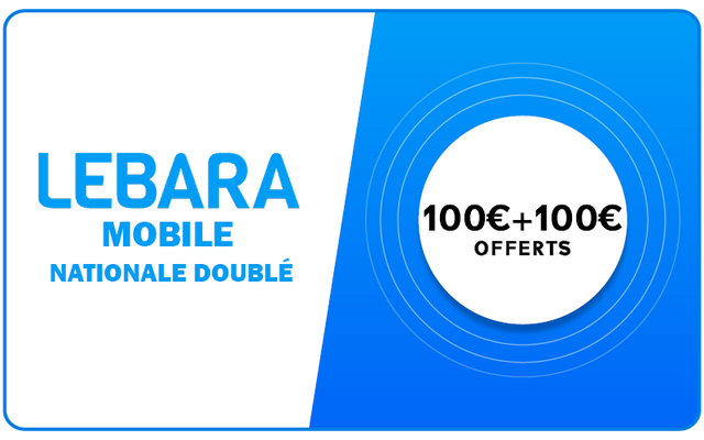 Lebara Nationale 100 € = 200 €